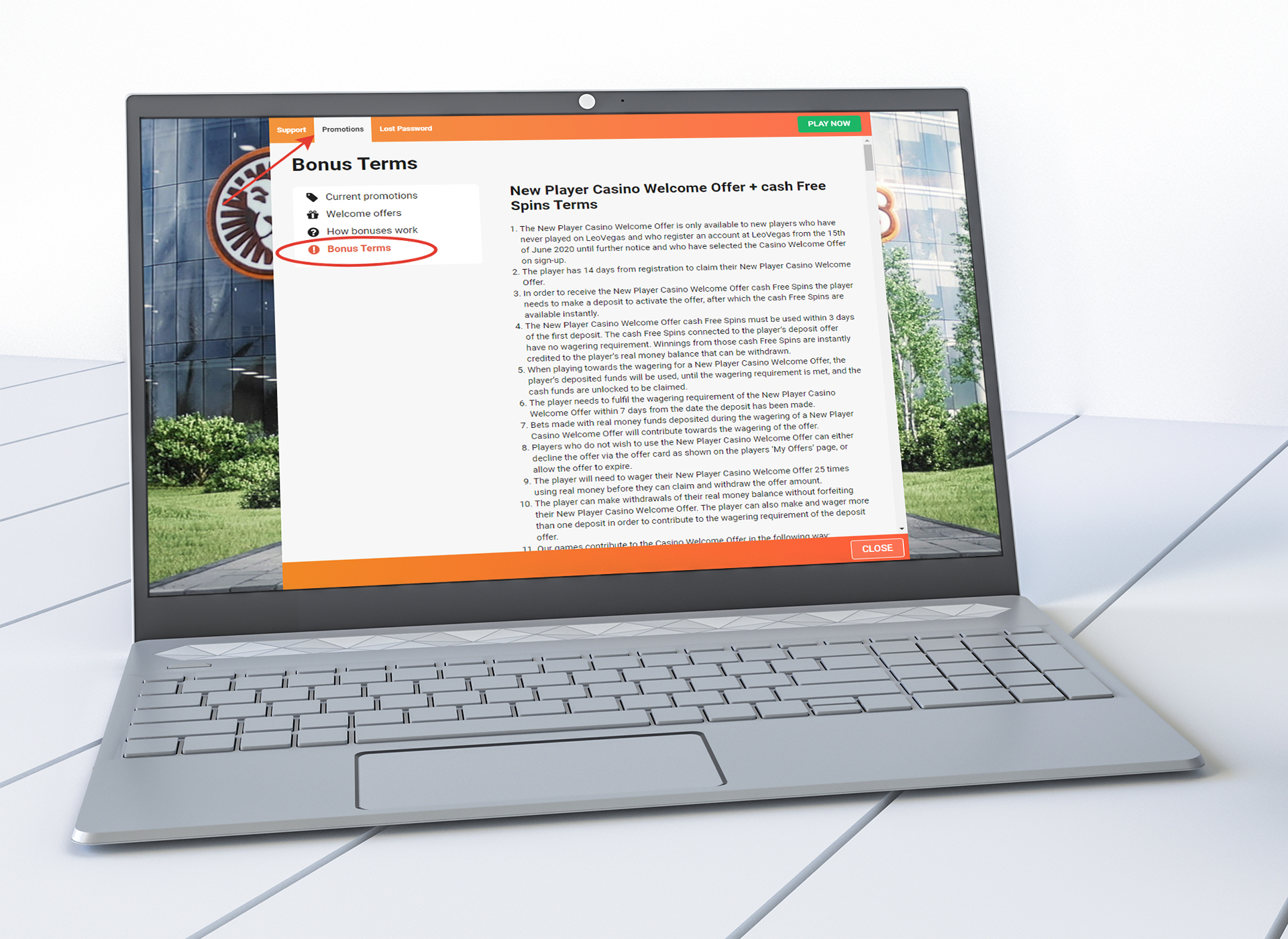 Read about bonus terms and conditions on official site.